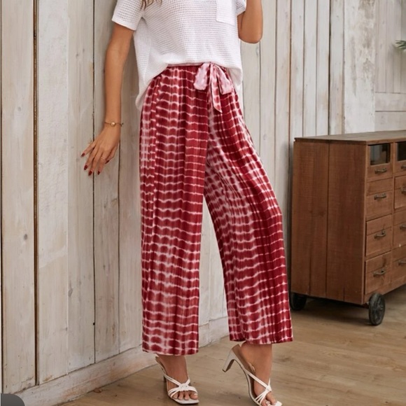 Boho Tie Dye Ombre Wide Leg Pants Trouser - Picture 8 of 8
